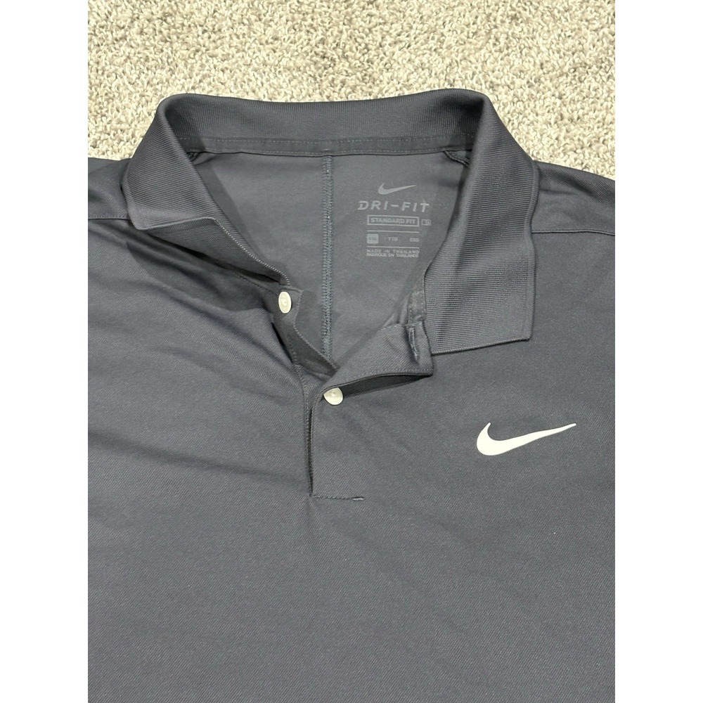 Nike Golf Dri-FIT Polo Shirt Mens Size 2XL Short Sleeve Textured Gray Purple
